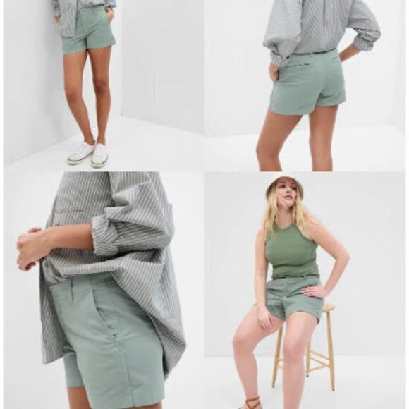 GAP Green Cotton Khaki Shorts 6R​ - Picture 1 of 9